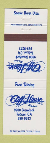 Matchbook Cover - Cliff House Folsom CA