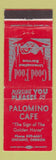 Matchbook Cover - Palomino Cafe Ontario OR