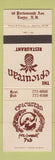 Matchbook Cover - Epicurean Restaurant Exeter NH