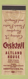 Matchbook Cover - Altland House Abbottstown PA