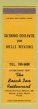 Matchbook Cover - The Beach Inn Restaurant Lincolnville Beach ME WEAR #2