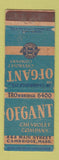 Matchbook Cover - Ofgant Chevrolet Cambridge MA WORN