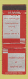 Matchbook Cover - Modern School of Applied Art Boston MA WORN