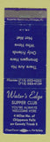 Matchbook Cover - Water's Edge Supper Club Chippewa Falls WI