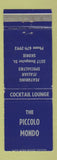 Matchbook Cover - The Piccolo Mondo Italian Restaurant Skokie IL