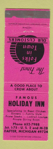 Matchbook Cover - Holiday Inn Dafter MI