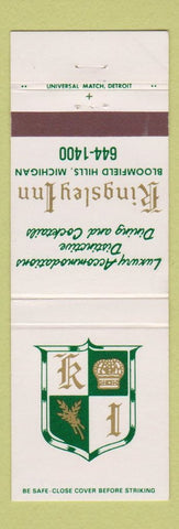Matchbook Cover - Kingsley Inn Bloomfield Hills MI