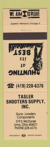 Matchbook Cover - Tasler Shooters Supply guns Lima OH
