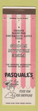Matchbook Cover - Pasquale's Restaurant Italian Birmingham AL