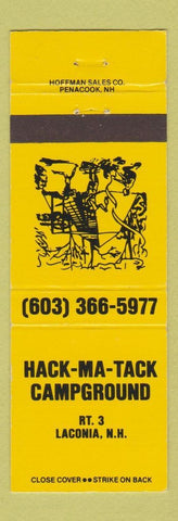 Matchbook Cover - Hack Ma Tack Campground Laconia NH