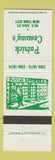 Matchbook Cover - Patrick Conway's New York City