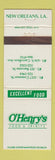 Matchbook Cover - O'Henry's Food and Spirits New Orleans LA