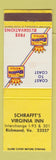 Matchbook Cover - Best Western Schrafft's Virginia Inn Richmond VA
