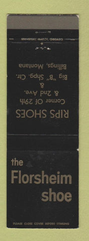 Matchbook Cover - Florsheim Shoes Rips Billings MT