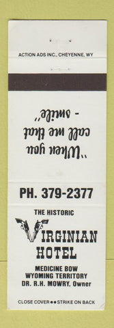 Matchbook Cover - Virginian Hotel Medicine Bow WY