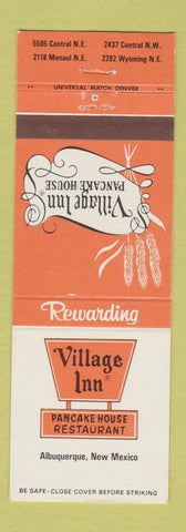 Matchbook Cover - Village Inn Pancake House Albuquerque NM