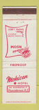Matchbook Cover - Mohican Hotel Providence RI #1