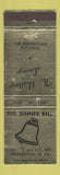 Matchbook Cover - Heritage Lounge Dinner Bell Restaurant Princeton WV