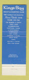 Matchbook Cover - Kings Bay Yacht Country Club Miami FL