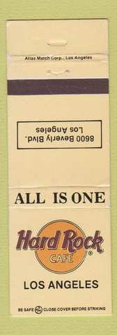 Matchbook Cover - Hard Rock Cafe Los Angeles CA