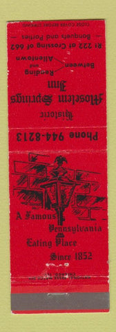Matchbook Cover - Moselem Springs Inn PA
