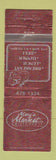 Matchbook Cover - Mary's Market Ristorante Pensacola FL WEAR