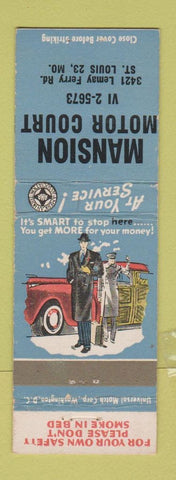 Matchbook Cover - Mansion Motor Court St Louis MO