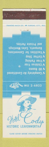 Matchbook Cover - Hotel Cody Leavenworth KS