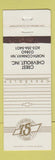 Matchbook Cover - Crest Chevrolet North Conway NH 75th