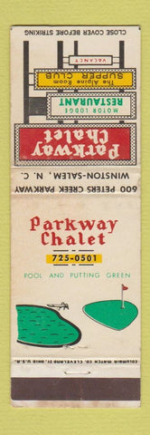 Matchbook Cover - Parkway Chalet Motor Lodge Restaurant Winston Salem NC WEAR