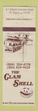 Matchbook Cover - The Clam Shell St Augustine FL WEAR
