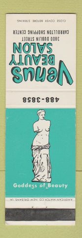 Matchbook Cover - Venus Beauty Salon New Orleans LA WEAR