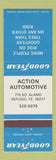 Matchbook Cover - Goodyear Tires Action Automotive Refugio TX