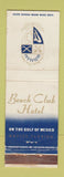 Matchbook Cover - Beach Club Hotel Naples FL WEAR