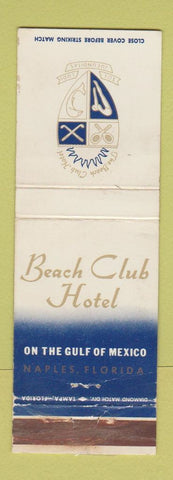 Matchbook Cover - Beach Club Hotel Naples FL WEAR