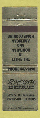 Matchbook Cover - Riverside Family Restaurant Riverside IL