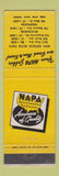 Matchbook Cover - NAPA Auto Parts Sharpsburg Wilkinsburg PA