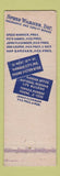 Matchbook Cover - Speed Warner Insurance Bonds Kansas City MO Topeka KS WORN