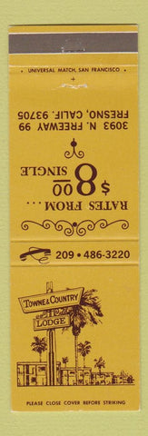 Matchbook Cover - Towne & Country Lodge Fresno CA
