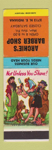 Matchbook Cover - Archie's Barber Shop hillbilly