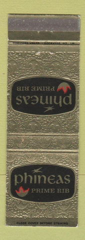 Matchbook Cover - Phineas Prime Rib Rockville MD