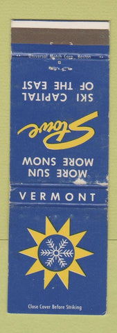 Matchbook Cover - Stowe VT Skiing WORN