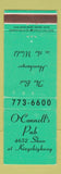 Matchbook Cover - O'Connell's Pub