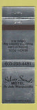 Matchbook Cover - Silver Sands Motel Gilford NH