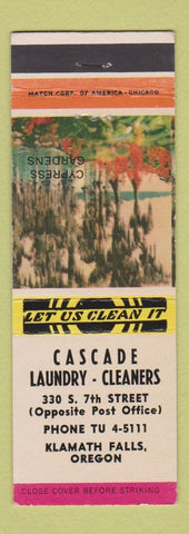 Matchbook Cover - Cascade Laundry Cleaners Klamath Falls OR