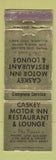 Matchbook Cover - Caskey Motor Inn Restaurant Lounge Alliance OH WEAR