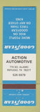 Matchbook Cover - Goodyear Tires Action Automotive Refugio TX
