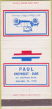 Matchbook Cover - Paul Chevrolet Oldsmobile Ashland PA 30 Strike
