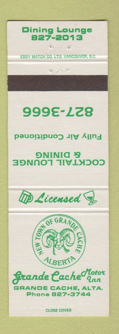 Matchbook Cover - Grande Cache Motor Inn Grande Cache AB