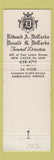 Matchbook Cover - Edward DeCarbo & Son Funeral Home New Castle PA